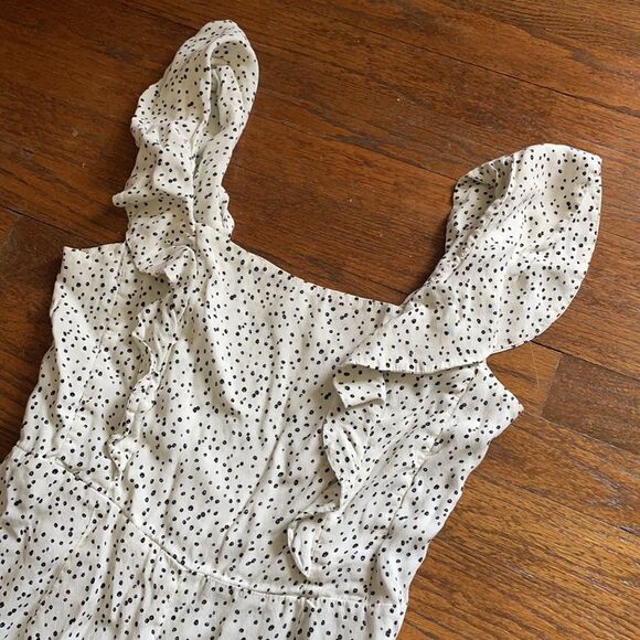 Leith White & Black Polka Dot Jumpsuit - Picture 2 of 7